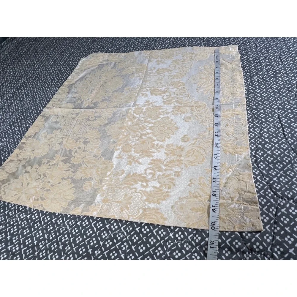 Waterford Linens Damask Dinner Napkins Set of 12 Gold Floral Jacquard 20x20